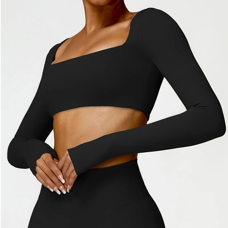Long-Sleeve Sports Bra