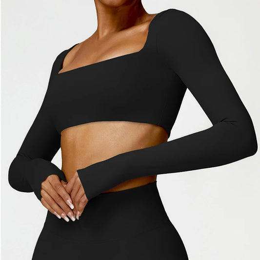 Long-Sleeve Sports Bra